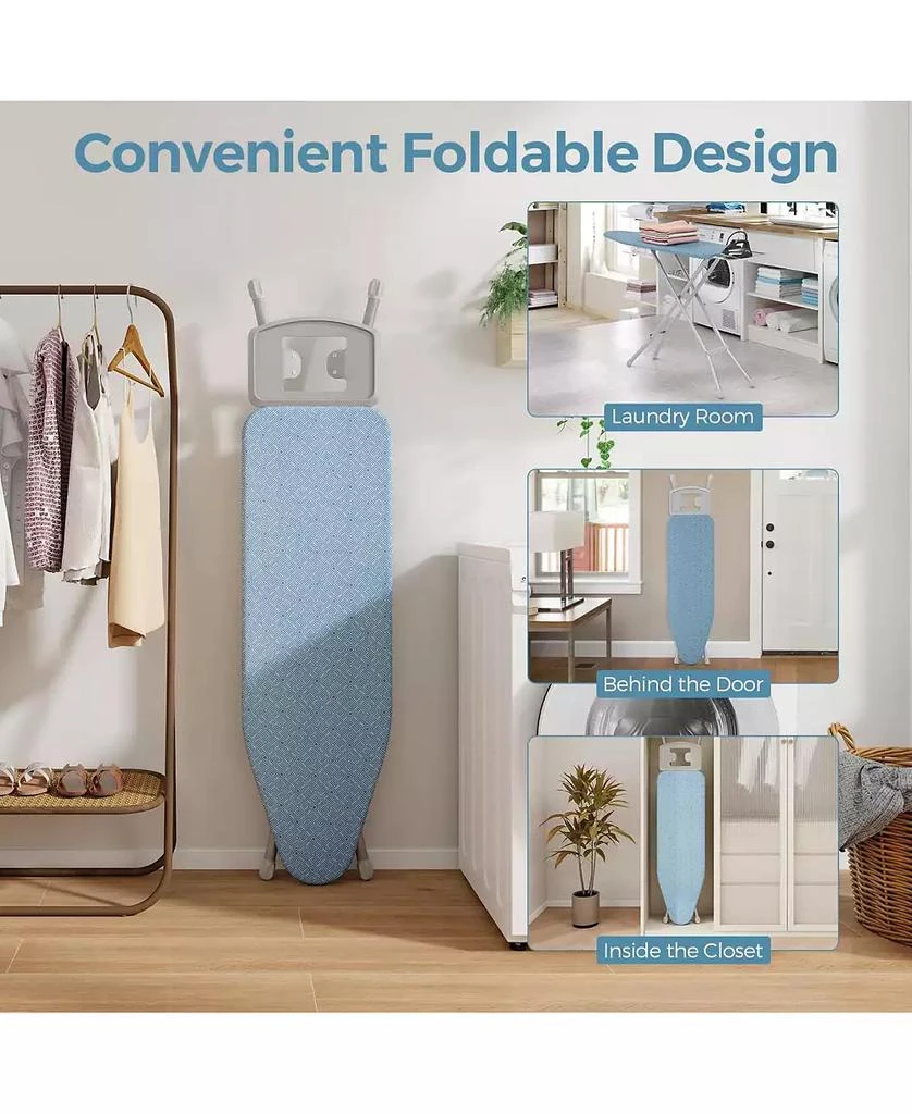 Ecooso Full Size Ironing Board with Iron Rest and 7-Level Height 9