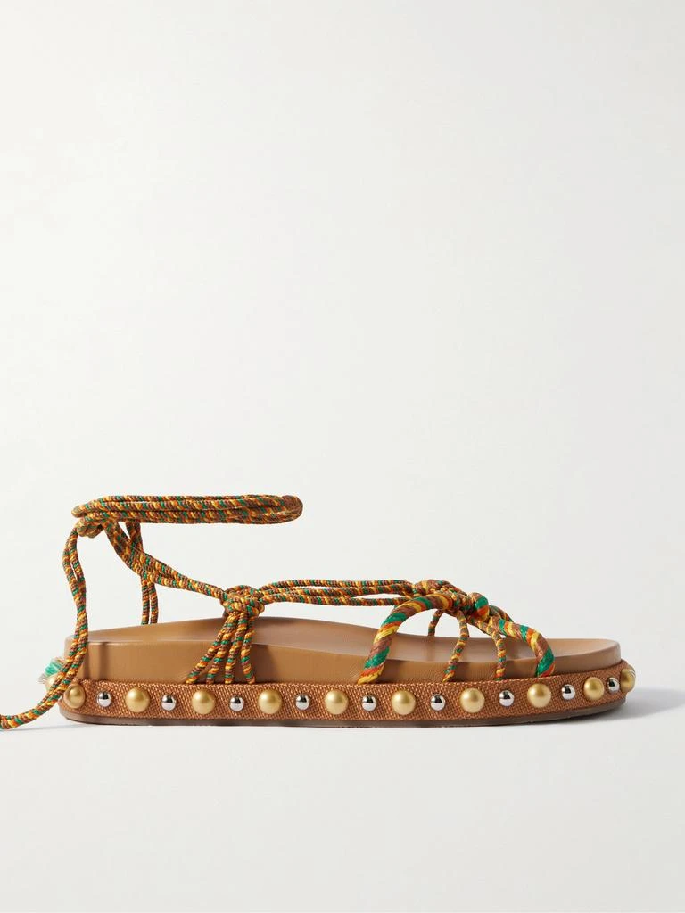 Aquazzura Tropical Rope 带缀饰拉菲草凉鞋  - IT37 1