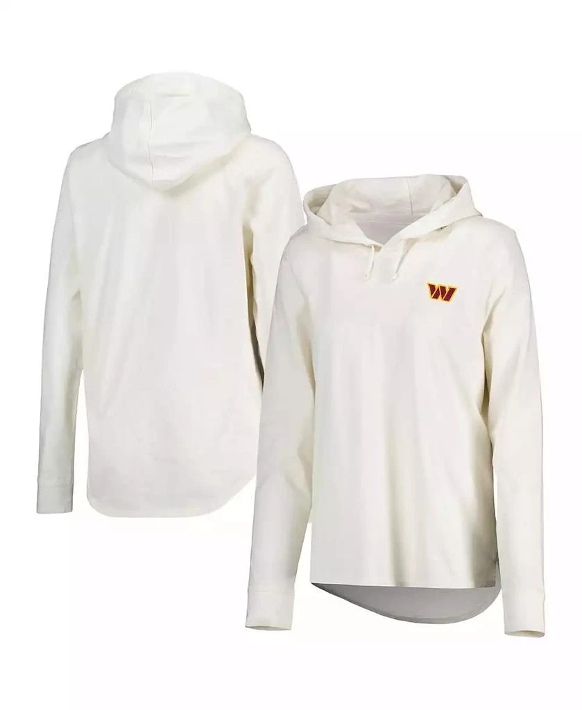 Tommy Bahama Women's Cream Washington Commanders Ashby Isles Jersey Pullover Hoodie 1