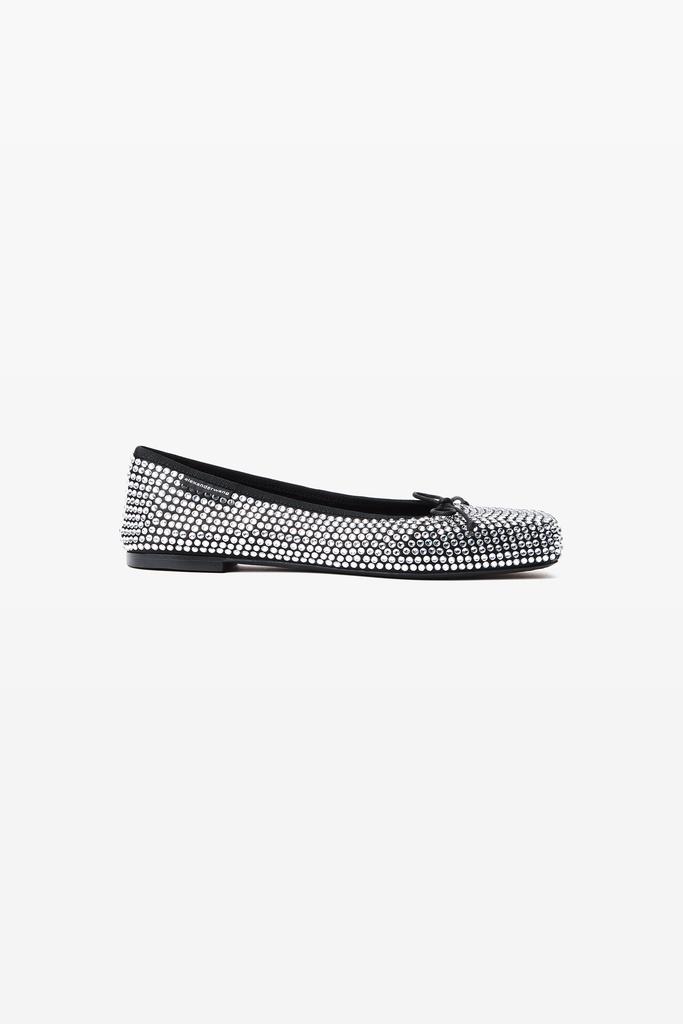 Alexander Wang Billie Flat in Crystal Satin