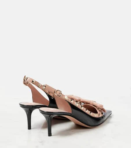 Valentino Rockstud 60 patent leather slingback pumps 2