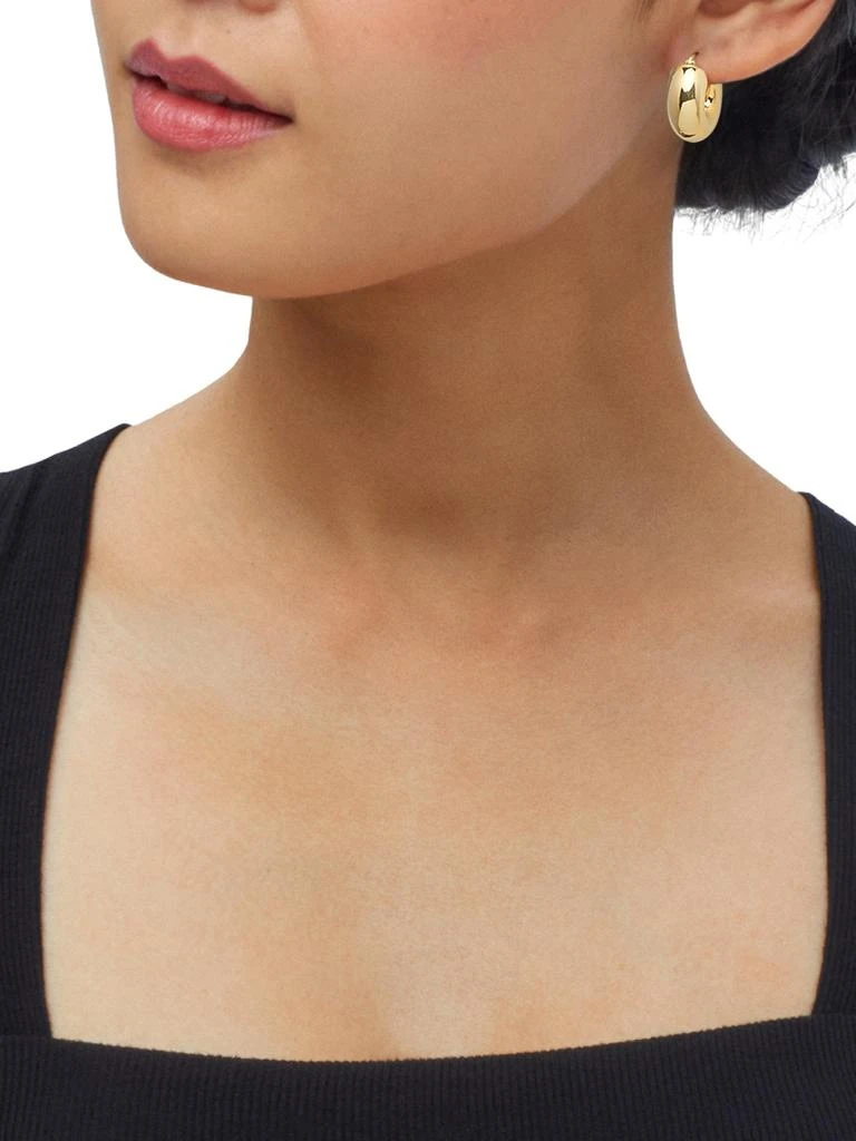 Saks Fifth Avenue 18K Yellow Goldplated Sterling Silver Chunky Hoop Earrings 3