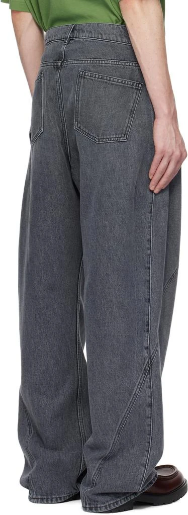 JW Anderson Gray Twisted Workwear Denim Jeans 3