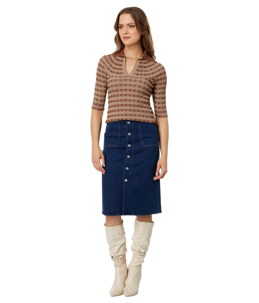 ROSETTA GETTY Striped Polo Sweater 4