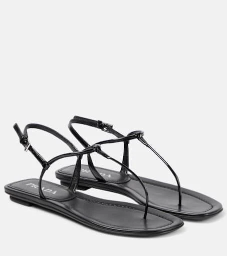 Prada Patent leather thong sandals 1