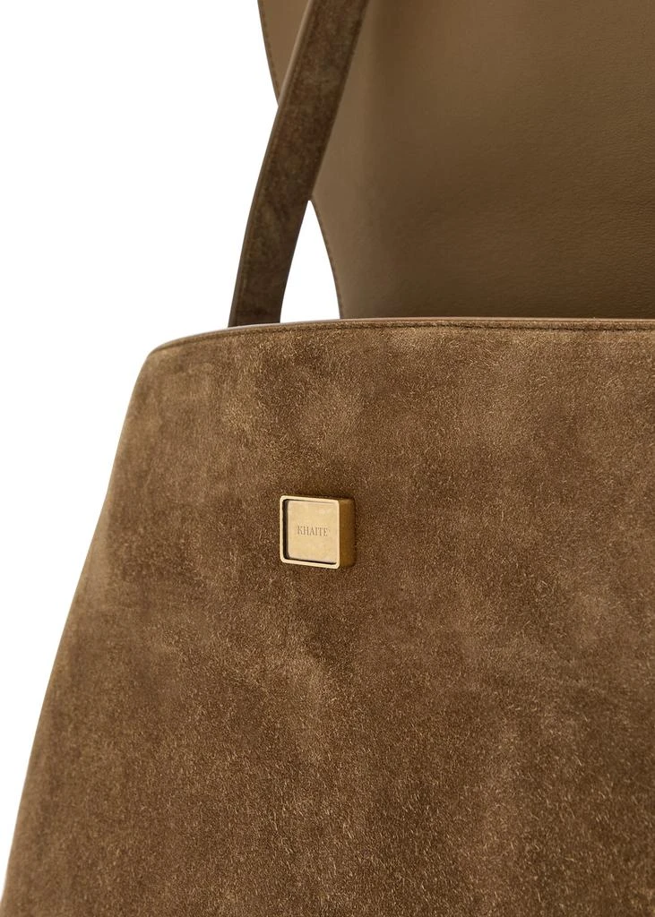 Khaite Audrey suede top handle bag 3
