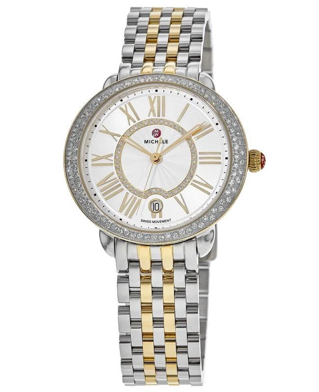 Michele Michele Serein Mid Two-Tone 18k Gold Diamond Women's Watch MWW21B000138 1