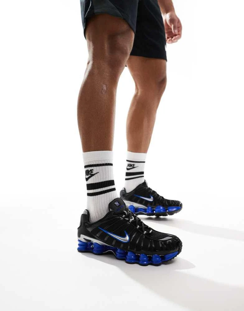 NIKE Nike Shox TL trainers in black and metallic silver 1