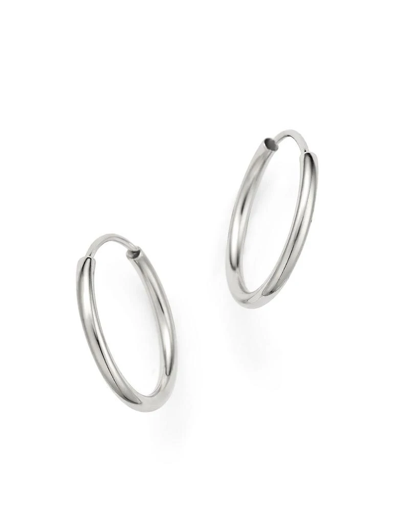 Bloomingdale's 14K White Gold Endless Hoop Earrings 1