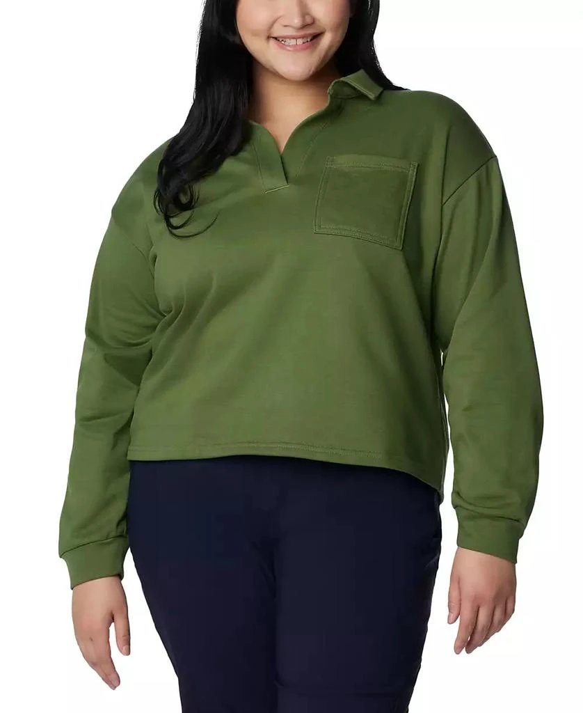 Columbia Plus Size Trek™ Collared Long-Sleeve Top, Created for Macy's 1