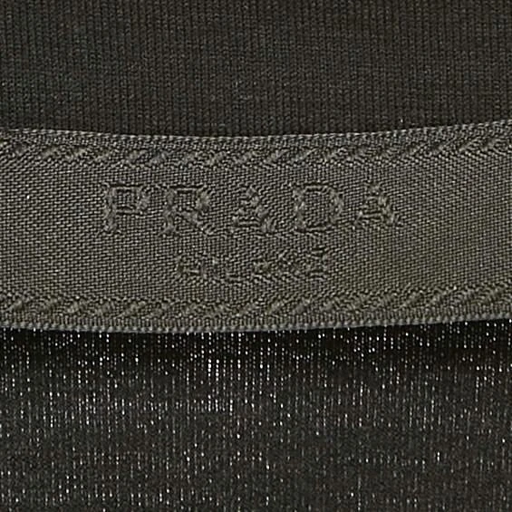 Prada Prada Black Logo Embroidered Cotton Polo T-Shirt XL 4
