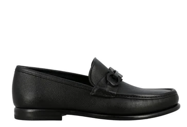 Salvatore Ferragamo Salvatore Ferragamo Men's Black Gancini Bit Moccasins 1