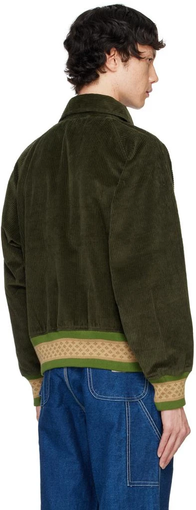 BODE Khaki Peerie Rib Banbury Bomber Jacket 3