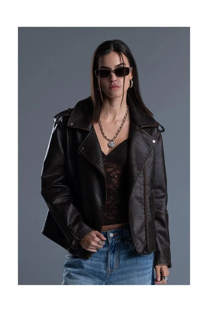Miss Me Miss Me Elara Leather Jacket