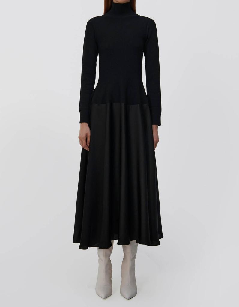 Jonathan Simkhai Jonathan Simkhai - Frances Long Sleeve Satin Combo Midi Dress