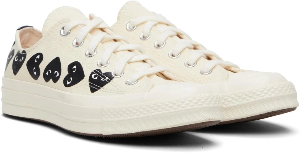 Comme des Garcons Beige Converse Edition Chuck 70 Multi Heart Sneakers 4