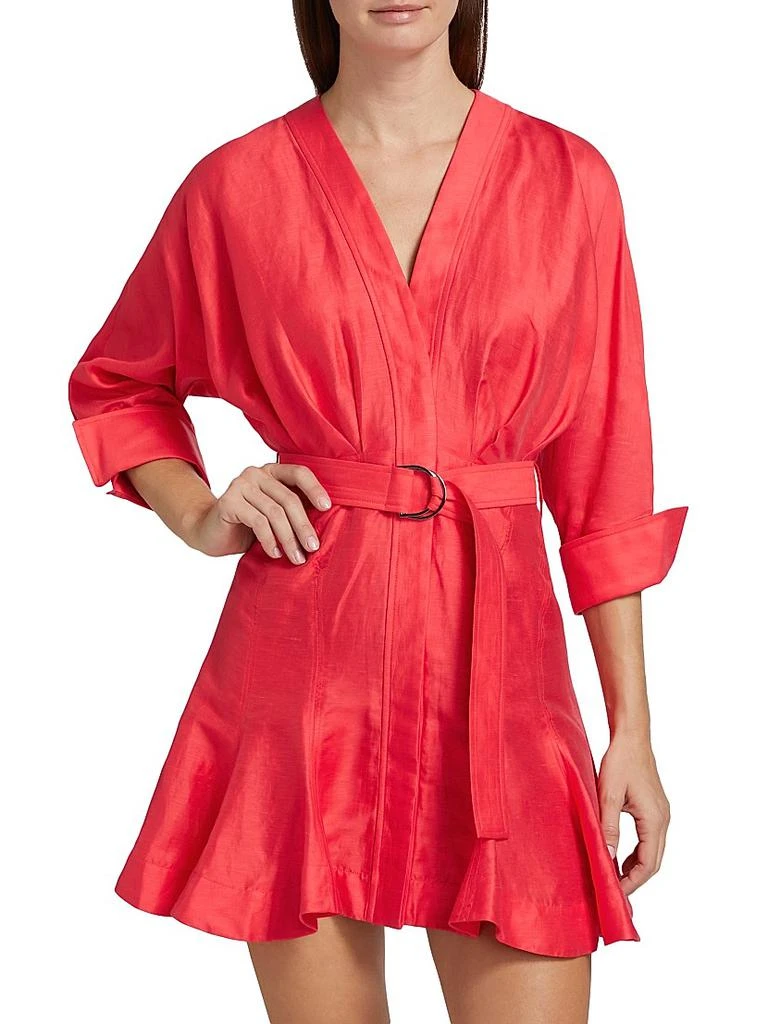 Acler Fairyhill V-Neck Linen-Blend Minidress 3