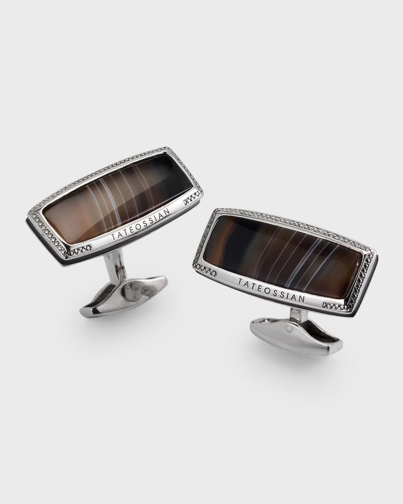 Tateossian Men's Azurite Rectangle Cufflinks