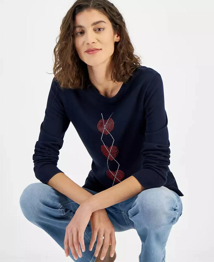 Tommy Hilfiger Women's Heart Argly Long-Sleeve Sweater 3