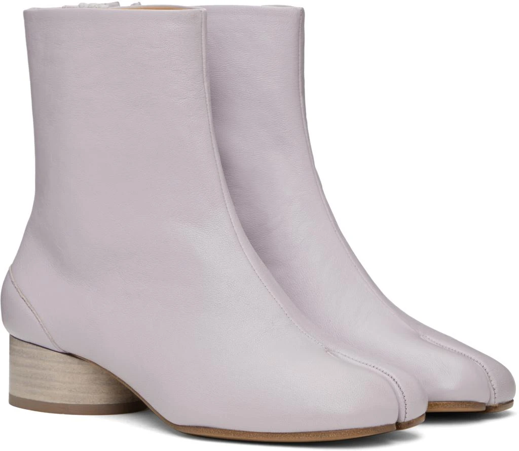 MAISON MARGIELA Purple Tabi Ankle Boots 4