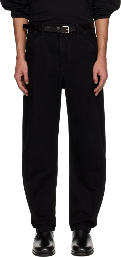 Lemaire Black Twisted Workwear Jeans 1