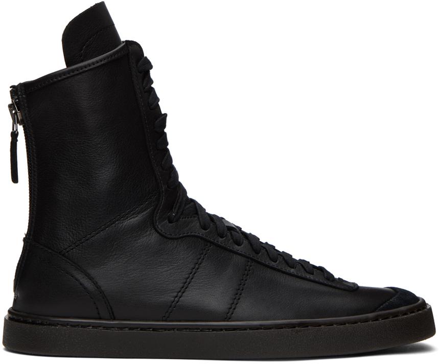LEMAIRE Black Linoleum Boxing Sneakers