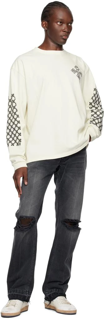 Rhude SSENSE Exclusive Off-White Cross Long Sleeve T-Shirt 4