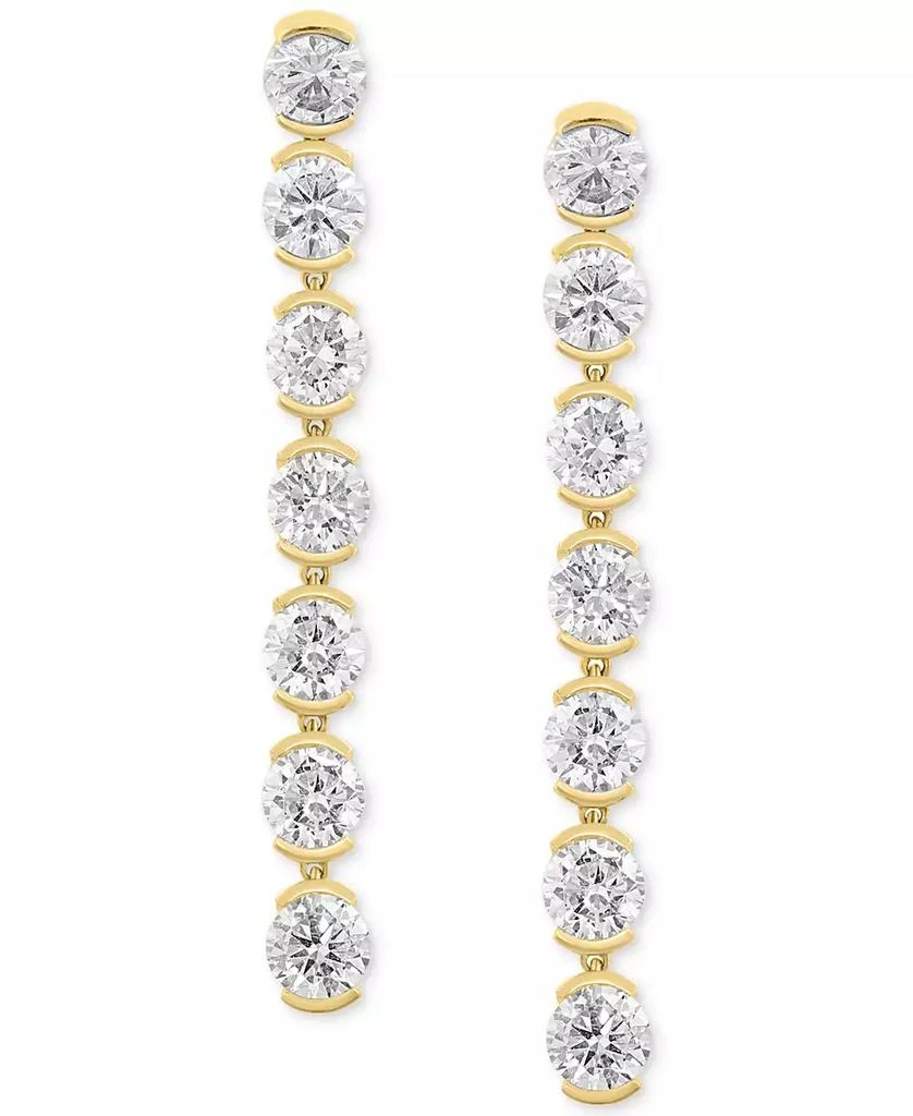 Effy EFFY® Lab Grown Diamond Linear Drop Earrings (3-3/8 ct. t.w.) in 14k Gold 3