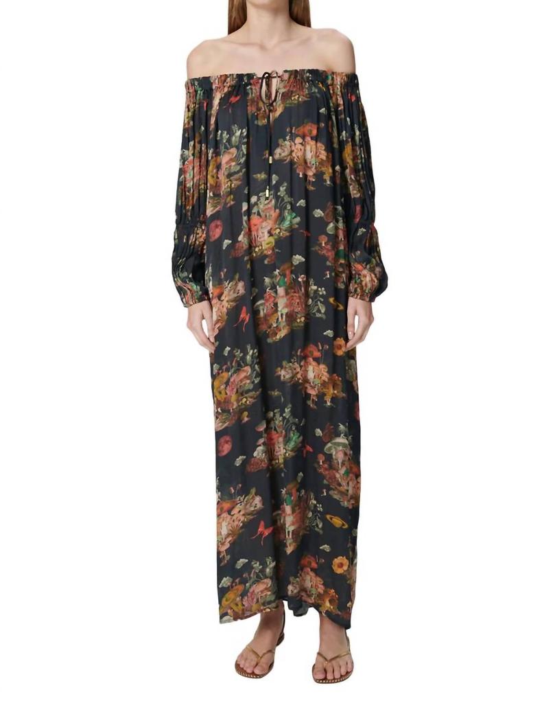 Chufy Vanilla Maxi Dress In Magic Mushroom Black