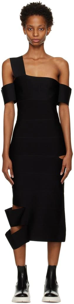 Alexander McQueen Black Bandage Midi Dress 1