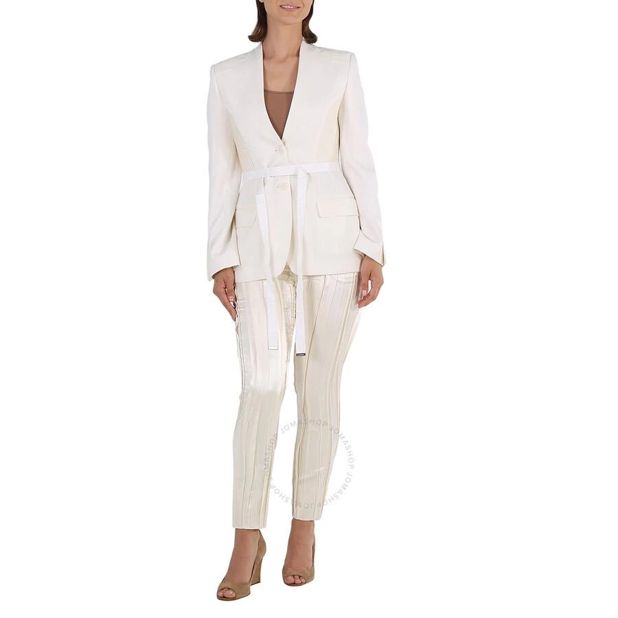 Burberry Single-breasted Belted Wool Blazer Jacket 2