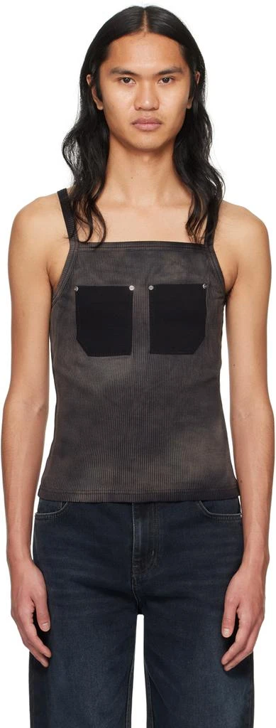 Dion Lee Black Rivet Pocket Tank Top 1