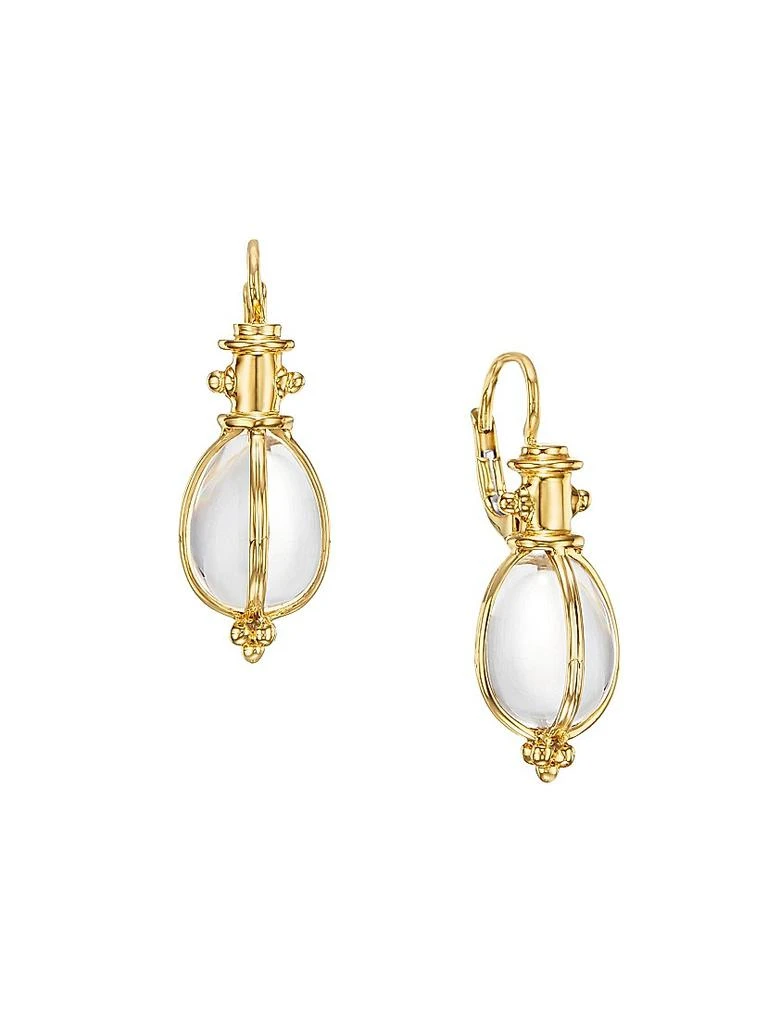 Temple St. Clair Florence86 Rock Crystal 
18K Yellow Gold Amulet Drop Earrings