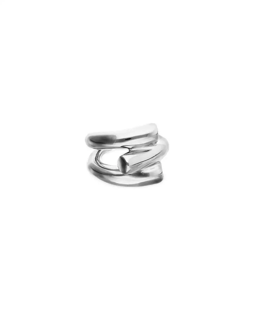 UNOde50 Sterling Silver Plated Alloy Ring in the Shape of a Tube 2