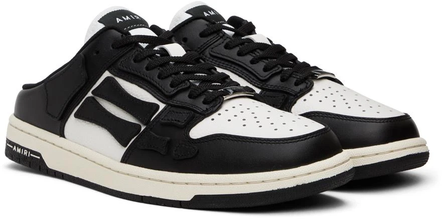 AMIRI Black & White Skel Top Mules 4