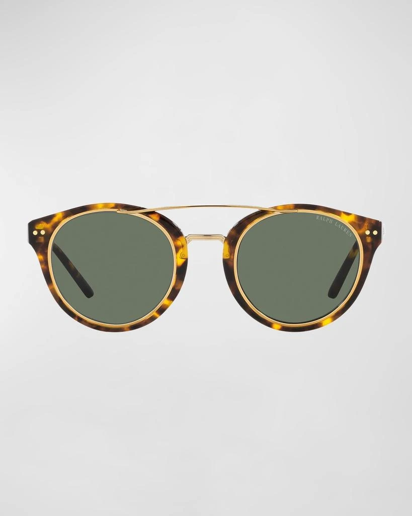 Ralph Lauren Round Acetate & Metal Aviator Sunglasses 3