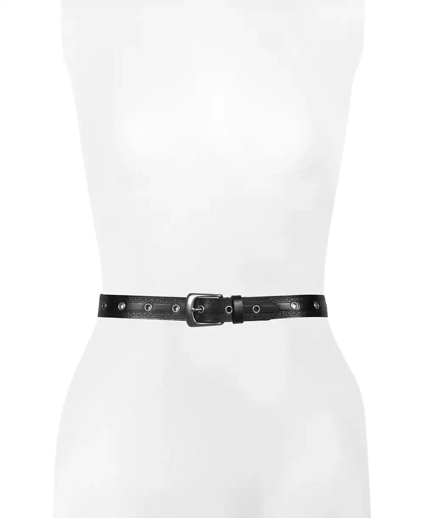 Frye Women's 30mm Embossed Edge Eyelet Leather Belt 2