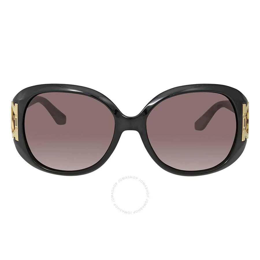 Salvatore Ferragamo Brown Gradient Oval Sunglasses SF668 001 57 1