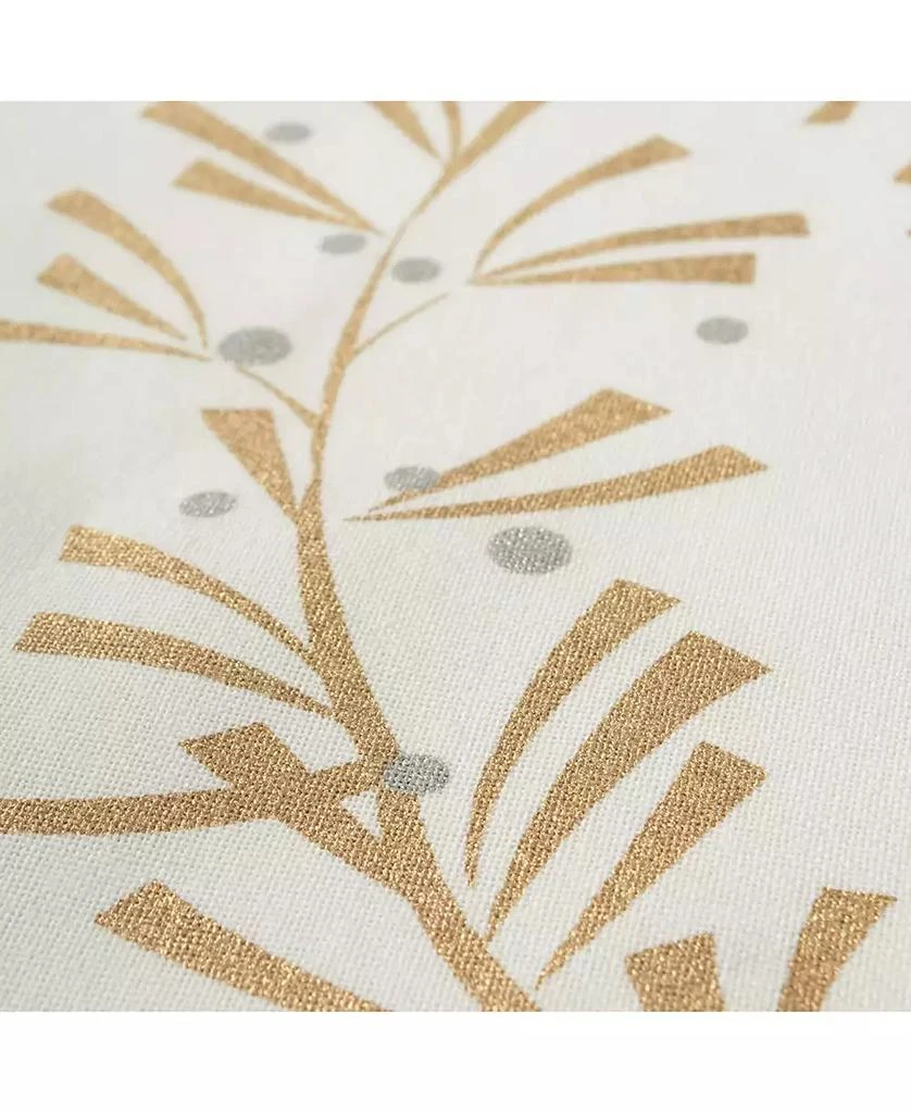 Design Imports Metallic Holly Leaves Table Runner 3