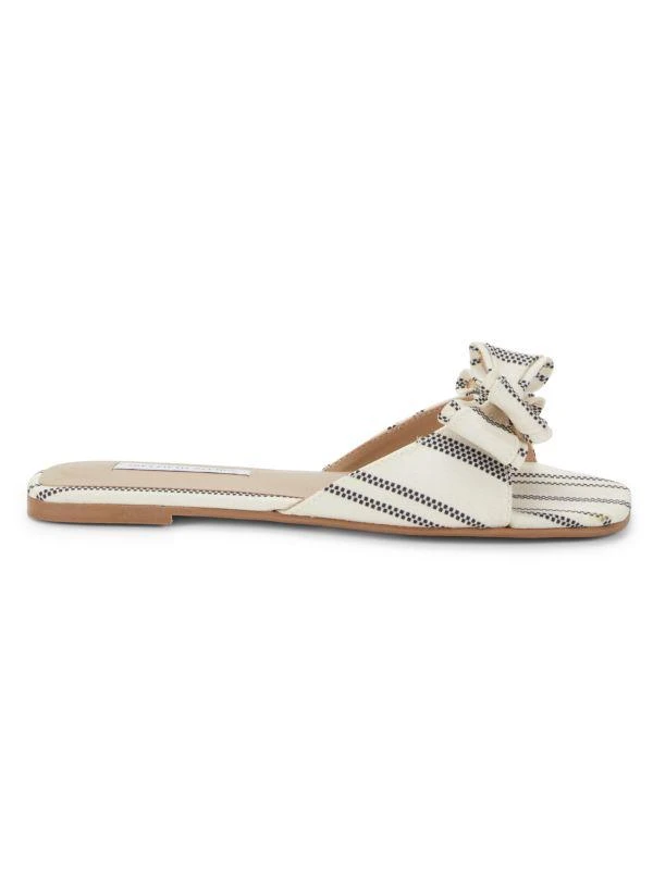 Saks Fifth Avenue Ravello ​Striped Bow Slide Sandals 1
