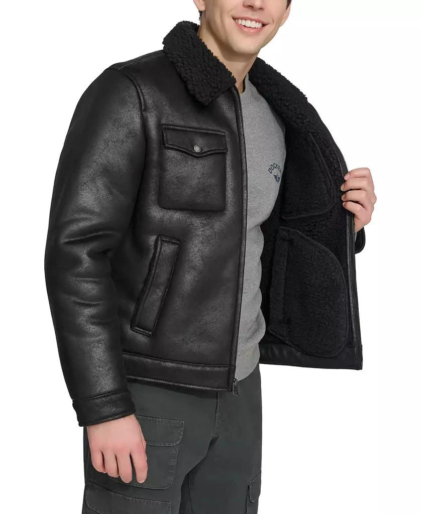 Levi's Men's Faux-Shearling Full-Zip Trucker Jacket 4