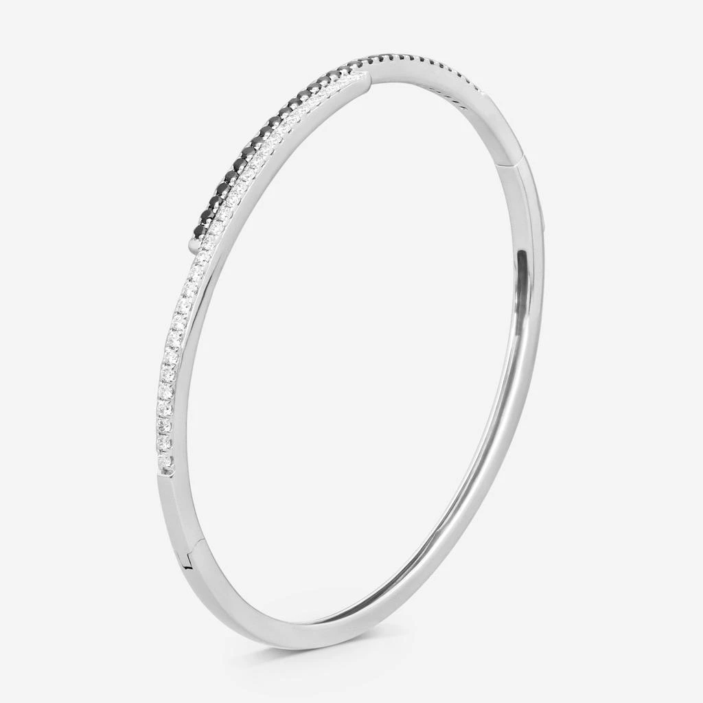 Mémoire Mémoire 18K White Gold Oval Irradiated Black Diamond Bracelet CGDD10258488W72BD0-copy 3