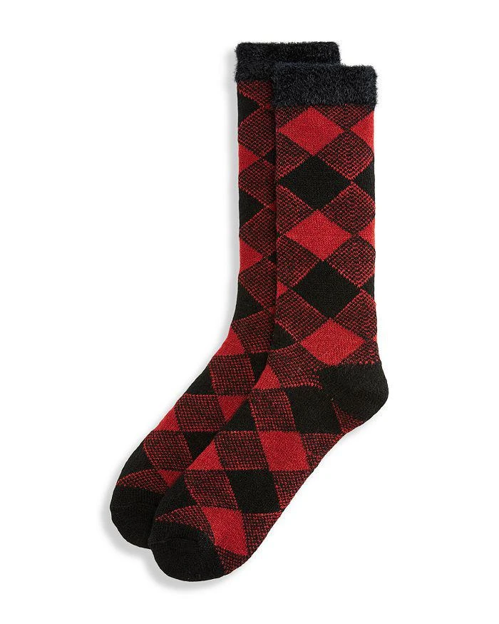 UGG Grady Check Fleece Lined Crew Socks 1