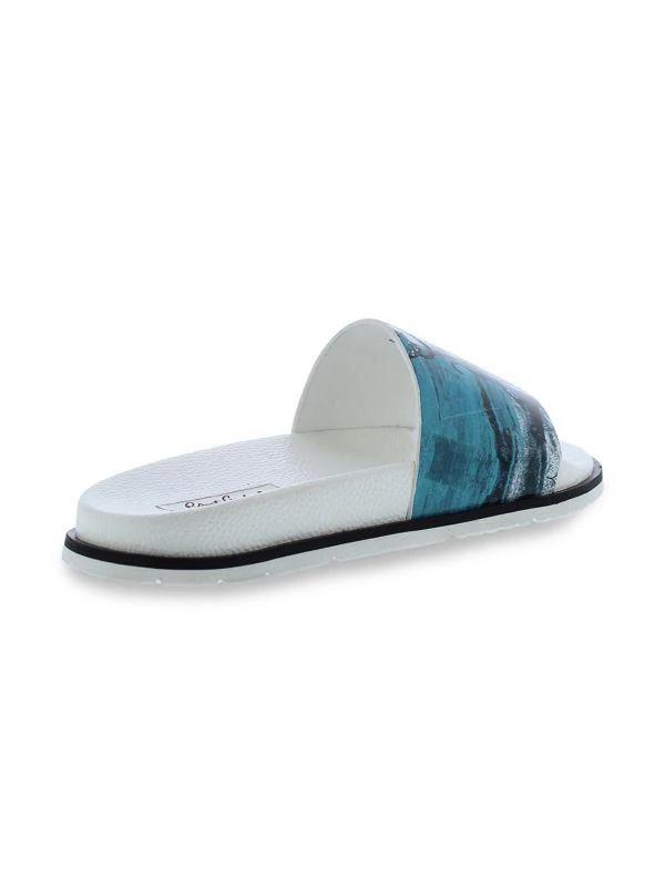 Robert Graham Washed Up Graphic Leather Slides 3