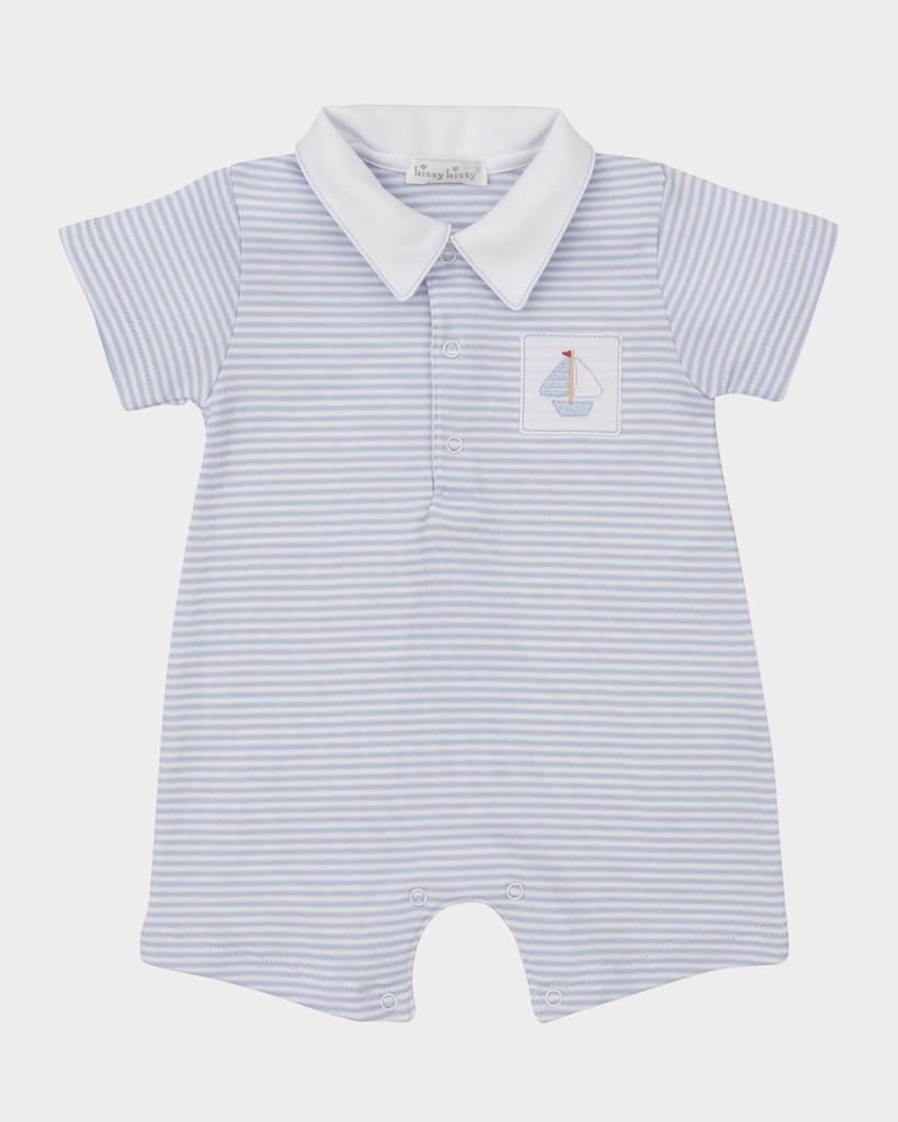 Kissy Kissy Boy's Saturday Regatta Striped Short Playsuit, Size 0M-9M