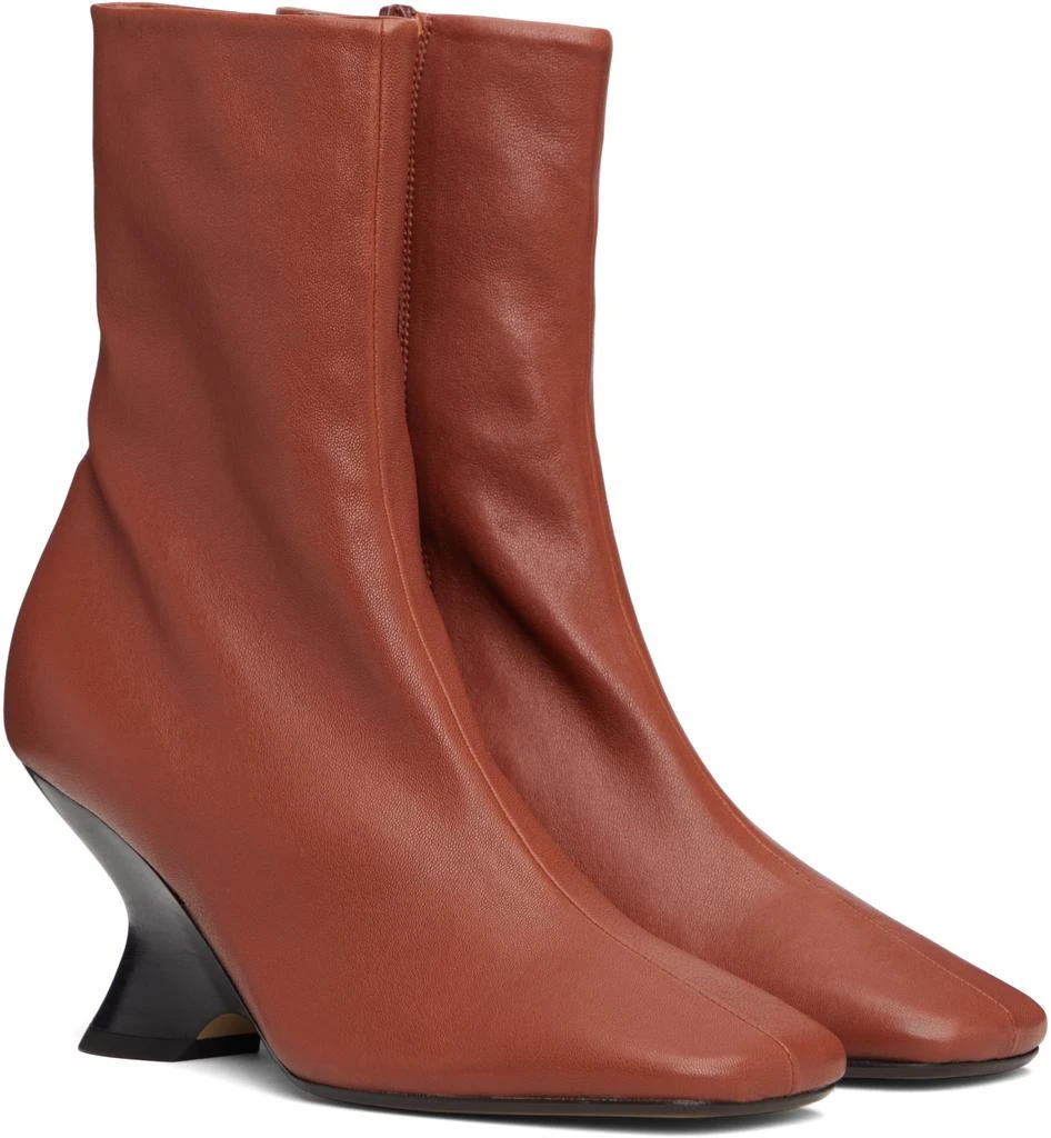 Dries Van Noten Brown Heeled Ankle Boots 4
