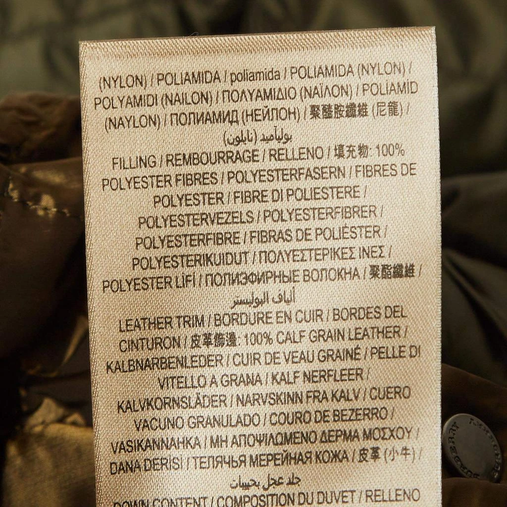 Burberry Burberry Olive Green Synthetic Quilted Puffer Down Coat M 9