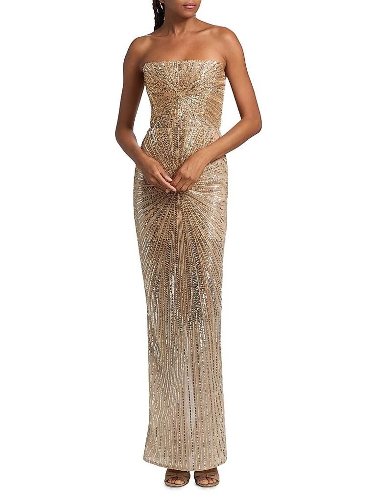 BRONX AND BANCO Dahlia Crystal-Embellished Strapless Maxi Dress 3