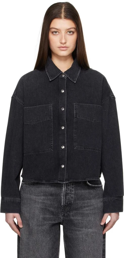 AGOLDE Black Myah Denim Shirt 1