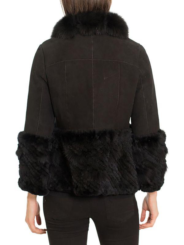 BELLE FARE Shearling & Fox Fur Jacket